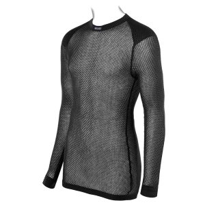 Unisex Long Sleeve Shirt with Inlay - Black