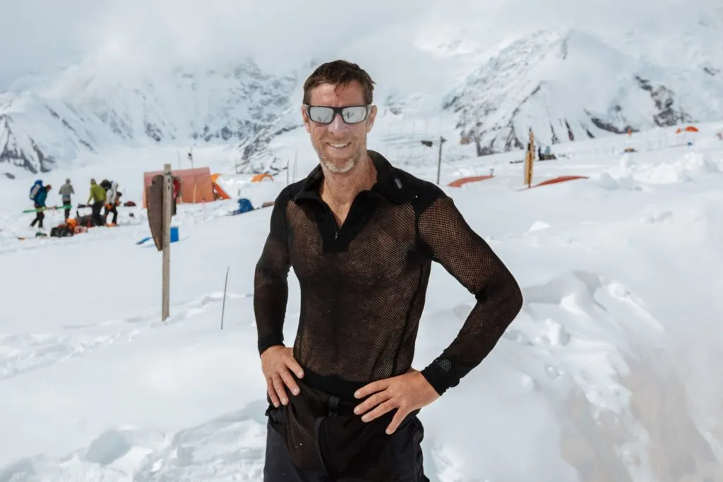 Dr. Andrew Peacock wearing his Brynje base layer